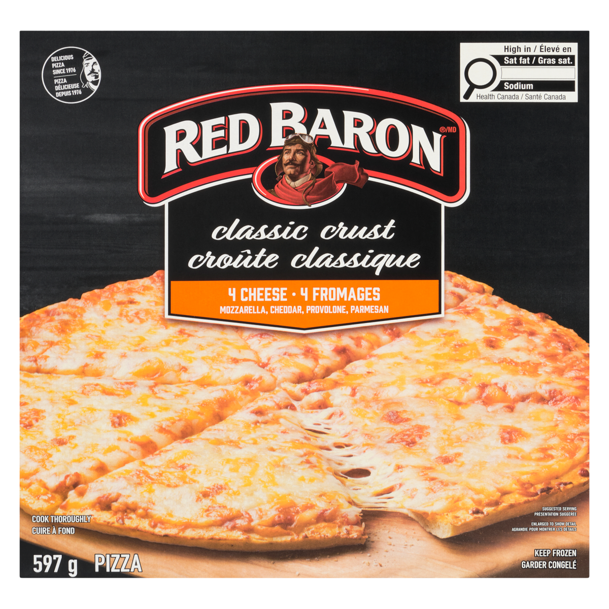 Red Baron Pizza Classic Crust 4 Cheese, 597 g