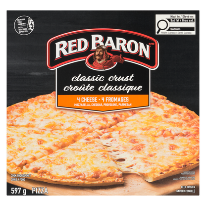 Red Baron Pizza Classic Crust 4 Cheese, 597 g