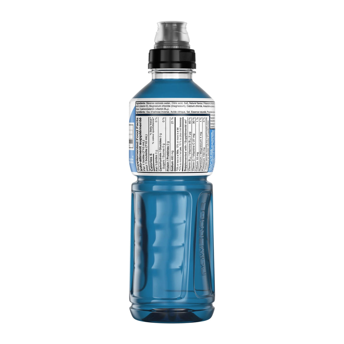 Powerade Zero Blue Raspberry Electrolyte Sports Drink, 710 mL Bottle