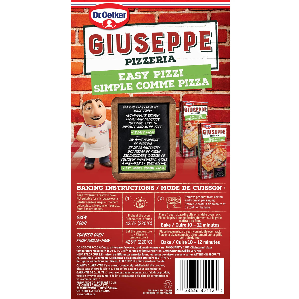 Dr. Oetker Giuseppe Pizzeria Easy Pizzi Pepperoni Mini Pizza, 573 g