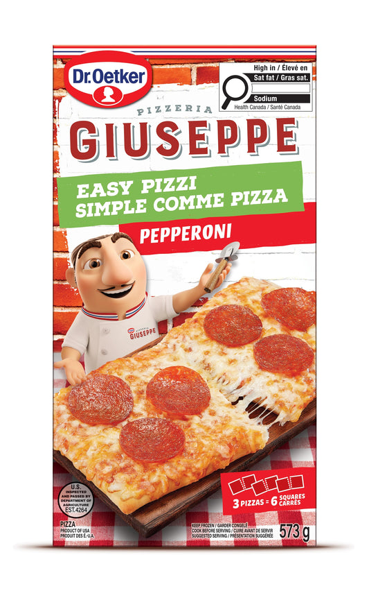 Dr. Oetker Giuseppe Pizzeria Easy Pizzi Pepperoni Mini Pizza, 573 g