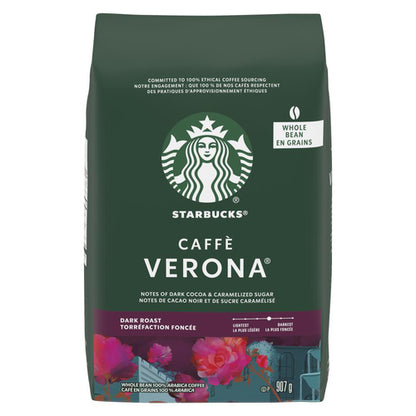 Starbucks Caffe Verona Whole Bean Coffee Dark Roast 907 g