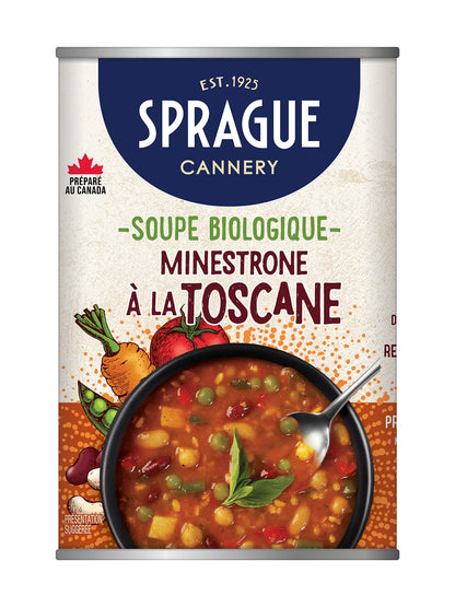 Sprague Organic Tuscany-Style Minestrone Soup, 398 mL