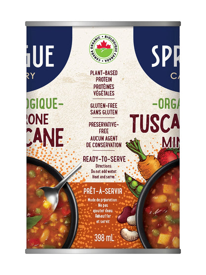 Sprague Organic Tuscany-Style Minestrone Soup, 398 mL