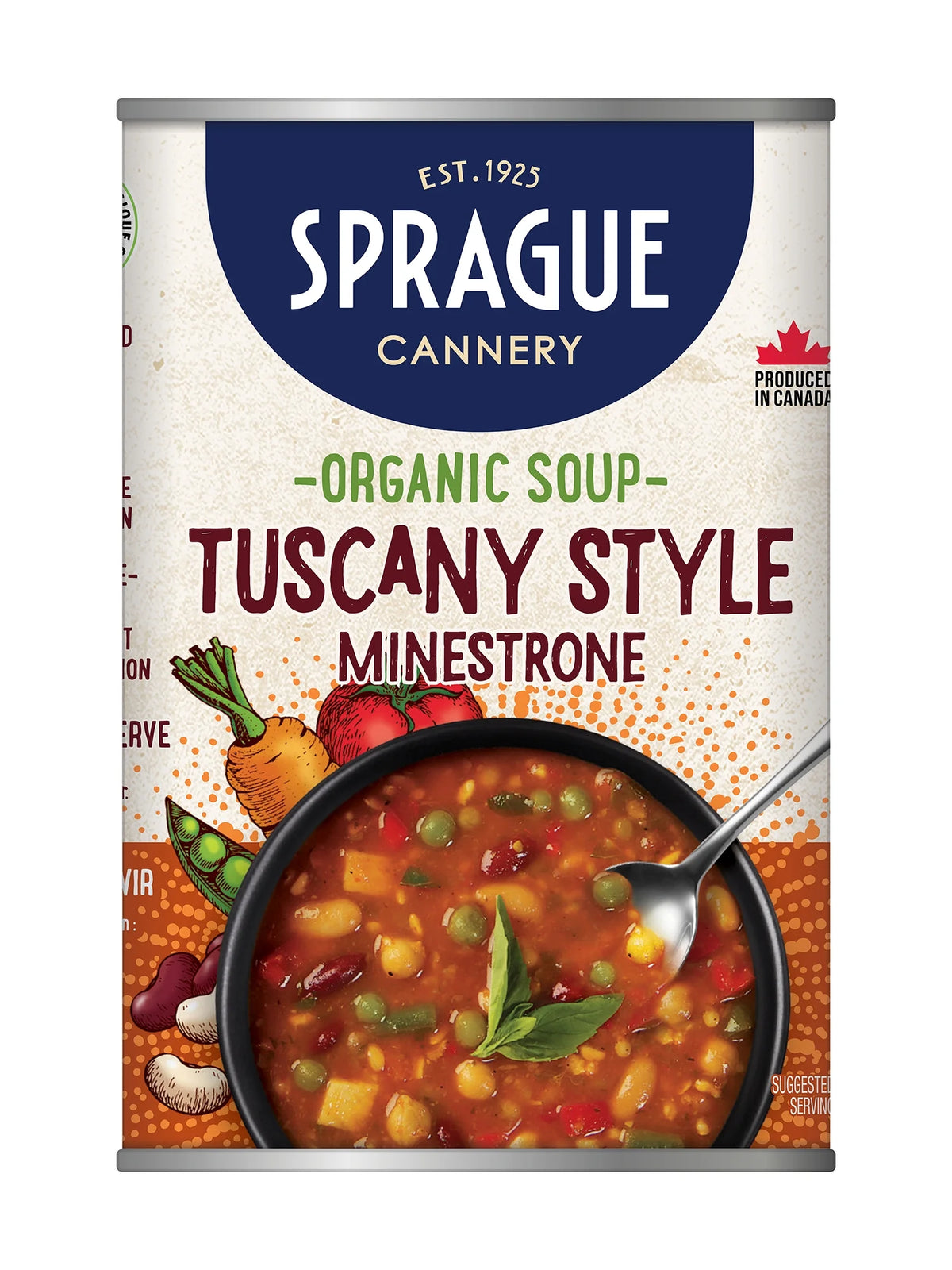 Sprague Organic Tuscany-Style Minestrone Soup, 398 mL