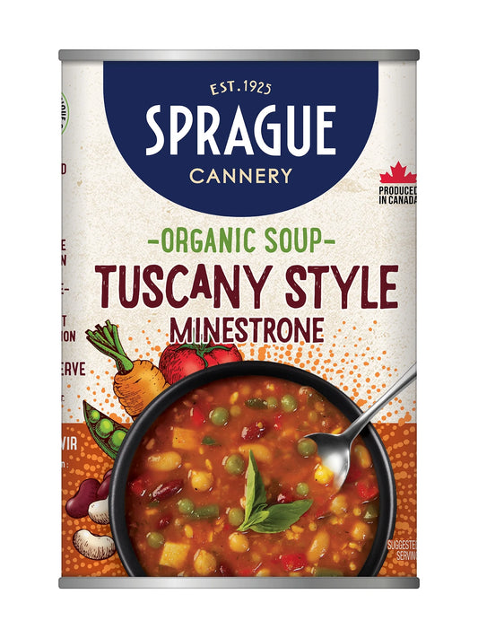 Sprague Organic Tuscany-Style Minestrone Soup, 398 mL