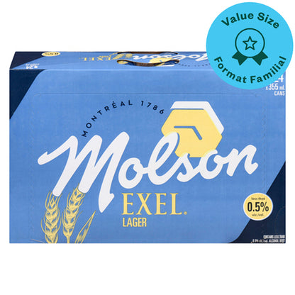 Molson Excel Non-Alcoholic Beer, 24 × 355 mL