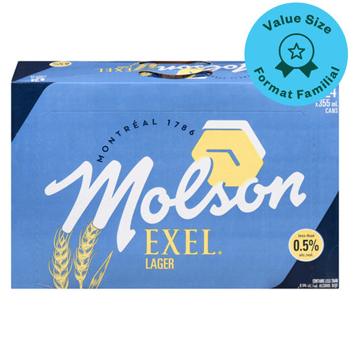 Molson Excel Non-Alcoholic Beer, 24 × 355 mL
