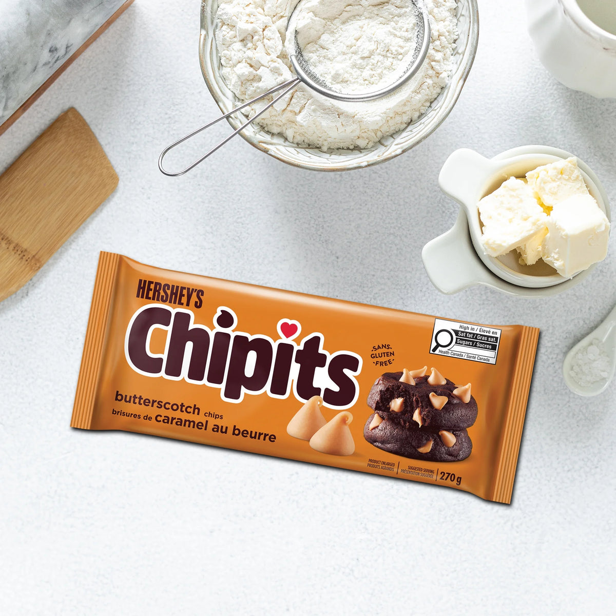 HERSHEY'S CHIPITS Butterscotch Baking Chips, 270 g