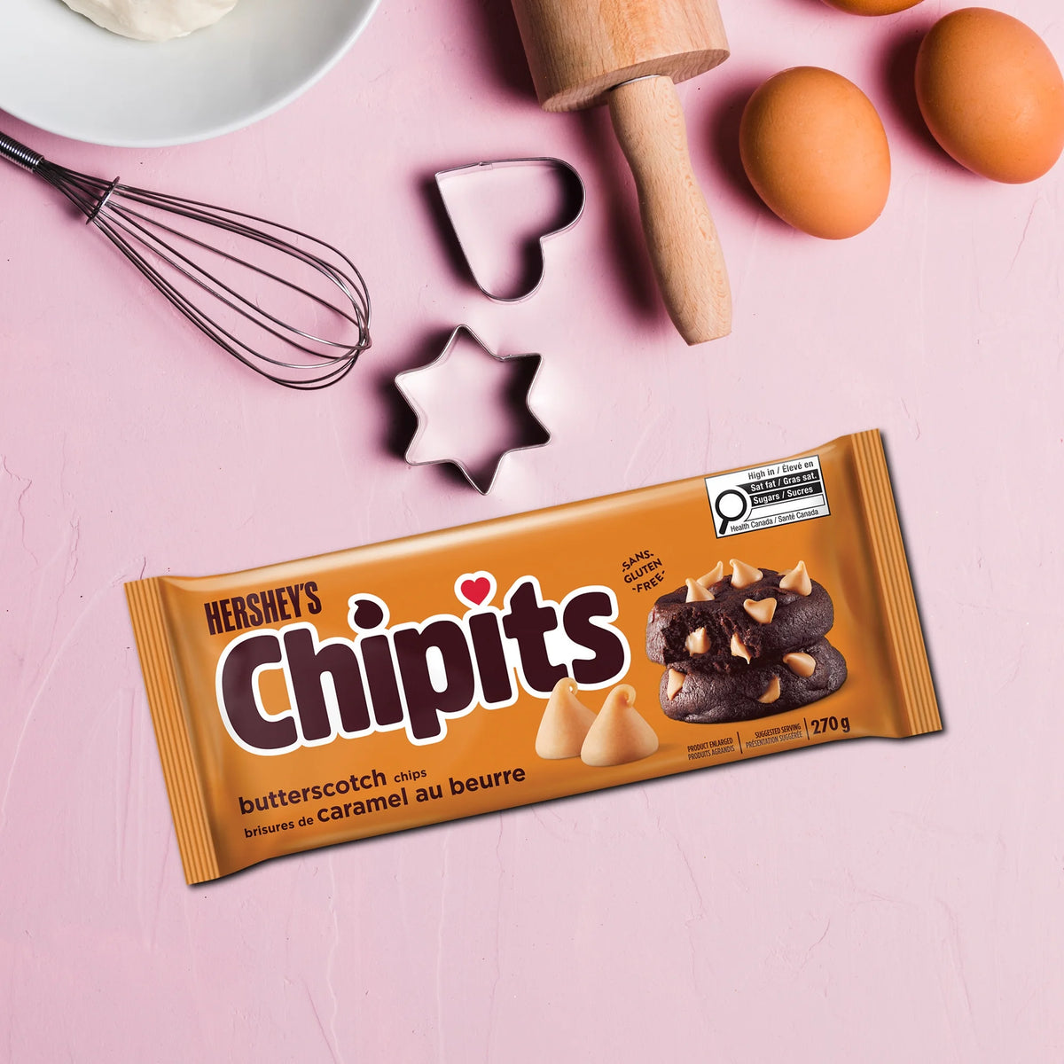 HERSHEY'S CHIPITS Butterscotch Baking Chips, 270 g