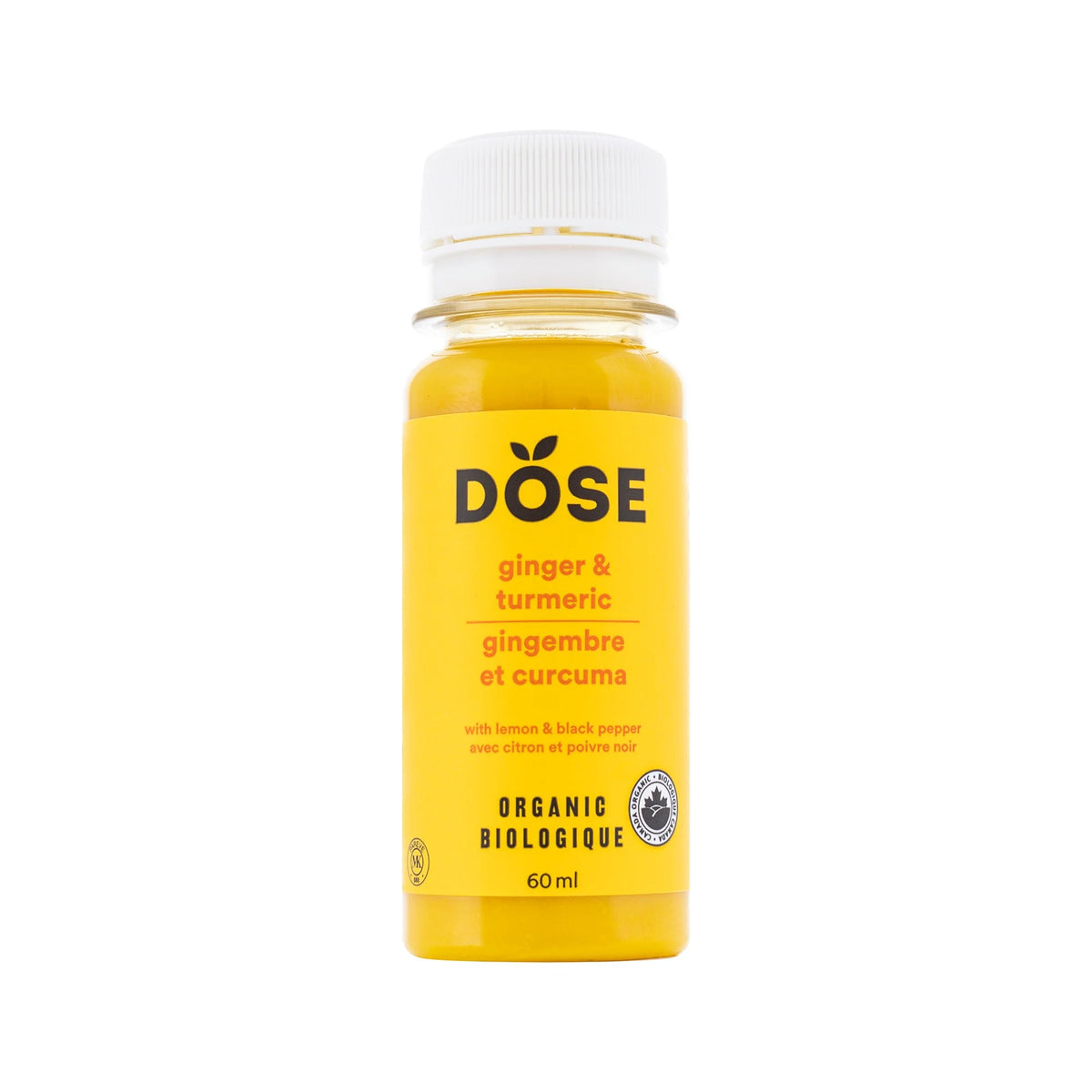 Dose Organic Ginger & Turmeric Immunity Shots, 12 × 60 mL