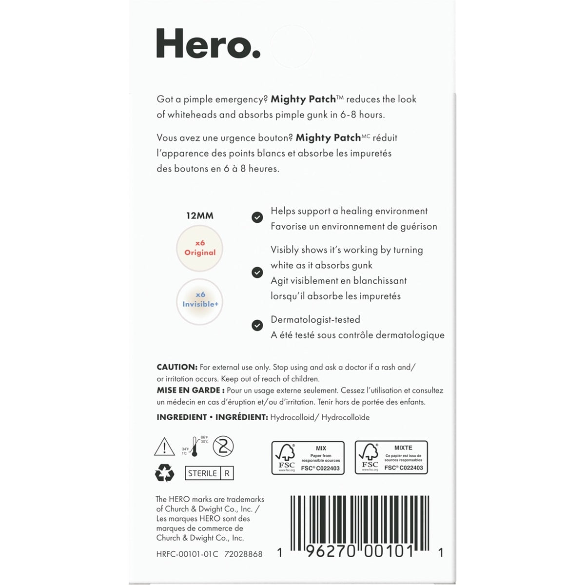 Hero Mighty Patch Duo, 12 count