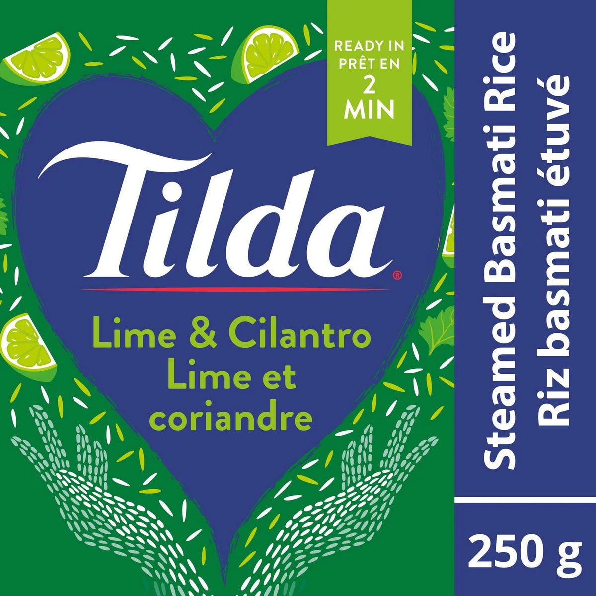 Tilda Lime & Cilantro Steamed Basmati Rice, 250 g