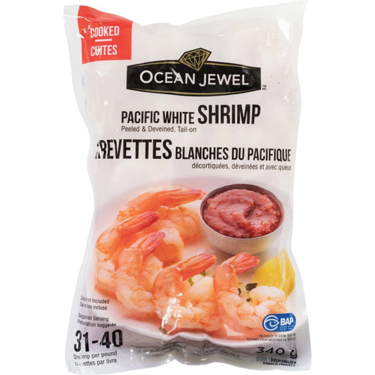 Ocean Jewel Cooked White Shrimp, 31-40 Count, 340 g