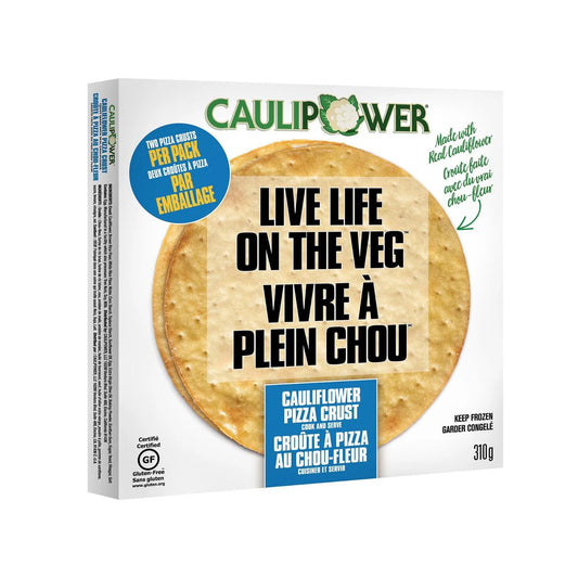 Caulipower Frozen Cauliflower Pizza Crust, Gluten Free, 2 Crusts, 312 g