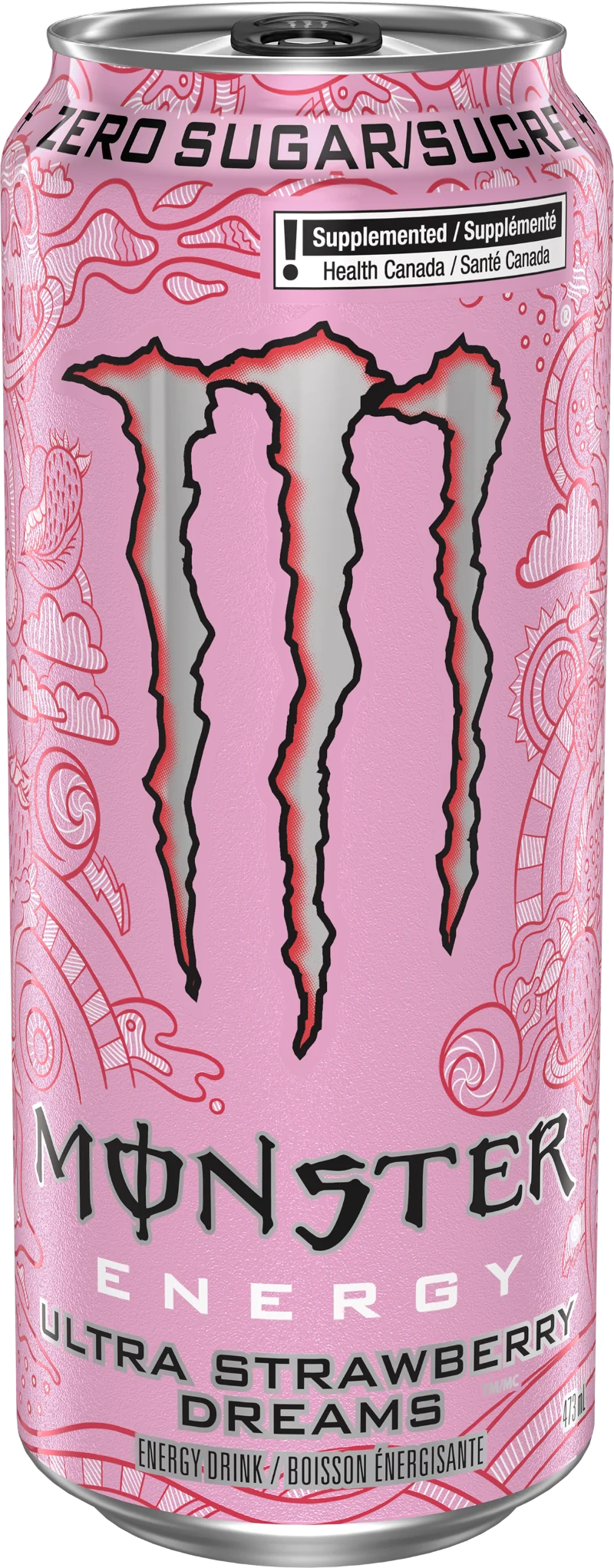 Monster Ultra Strawberry Dreams, 473 mL