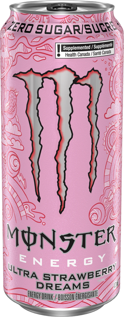 Monster Ultra Strawberry Dreams, 473 mL