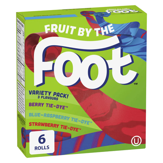 Fruit By The Foot Variety Pack Fruit Flavoured Snacks, 6 Rolls, 128 g