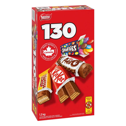 NESTLÉ Assorted Mini Chocolate Bars and Candies, 1.3 kg (130 Pack)