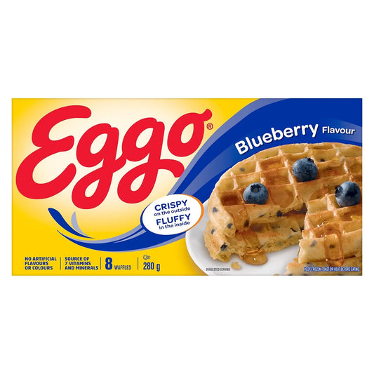 Eggo Frozen Blueberry Flavour Waffles, 8 Waffles, 280 g