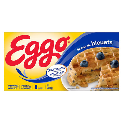 Eggo Frozen Blueberry Flavour Waffles, 8 Waffles, 280 g