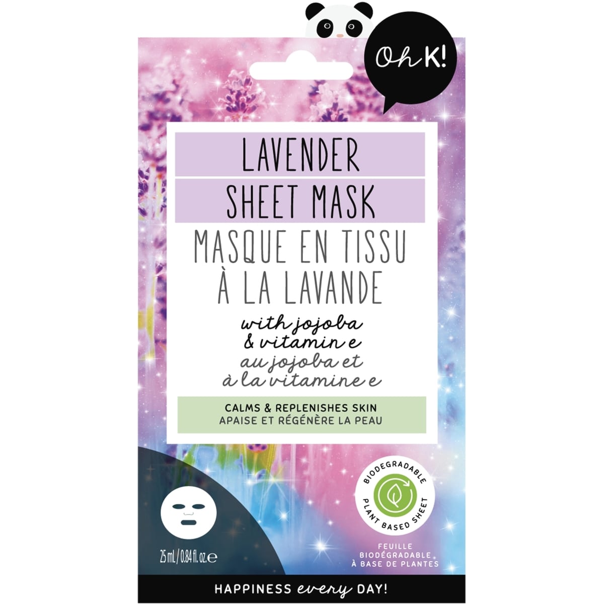 Oh K! Lavender Sheet Mask, 25 mL