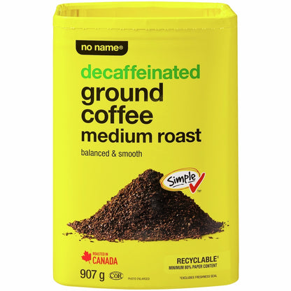 No Name Decaffeinated Medium Roast Ground Coffee 907 g