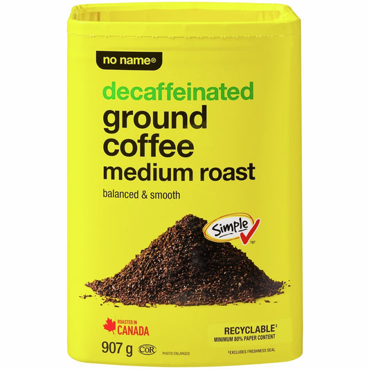 No Name Decaffeinated Medium Roast Ground Coffee 907 g