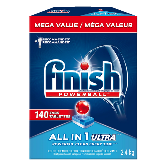 Finish Powerball All in 1 Ultra Dishwasher Detergent 2.4kg Pack of 140
