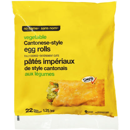 No Name Vegetable Cantonese-Style Egg Rolls, 22 pieces (1.25 kg total)