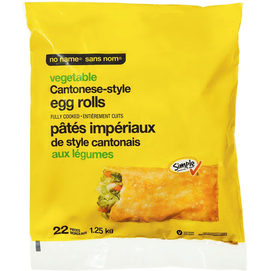 No Name Vegetable Cantonese-Style Egg Rolls, 22 pieces (1.25 kg total)