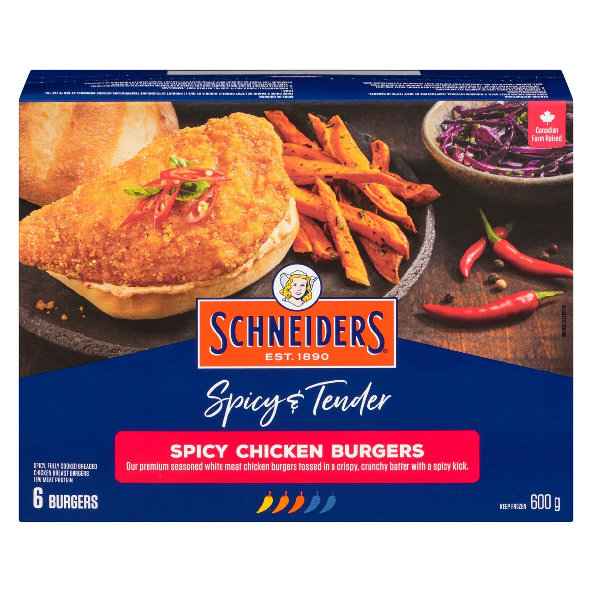 Schneiders Spicy Chicken Burgers, 600 g