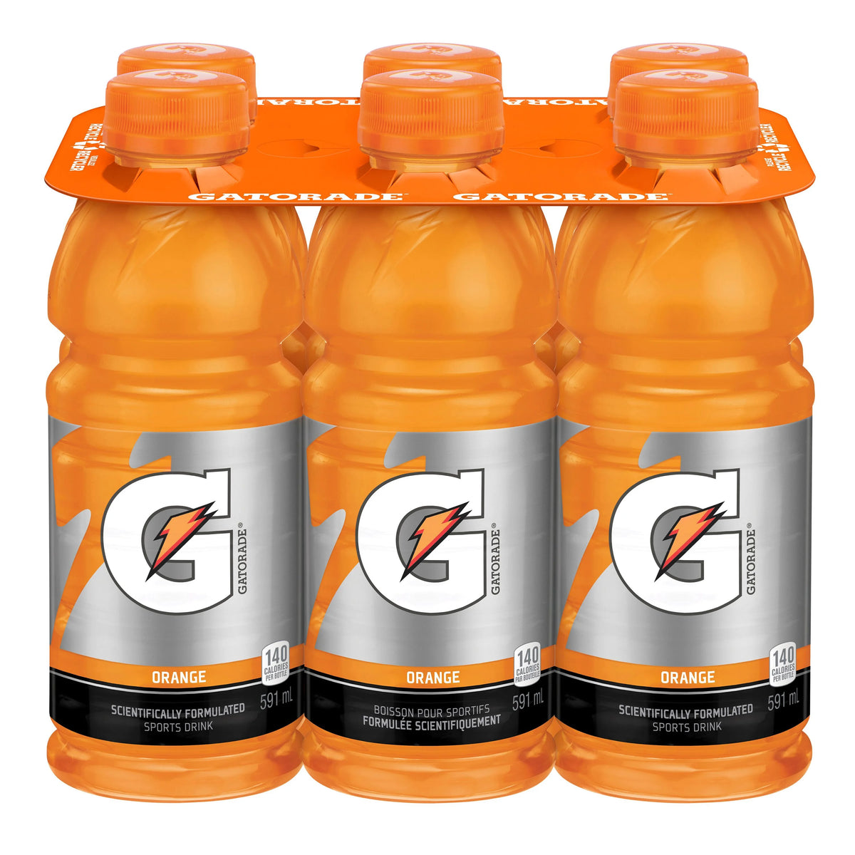 Gatorade Orange Sports Drink, 6 x 591 mL