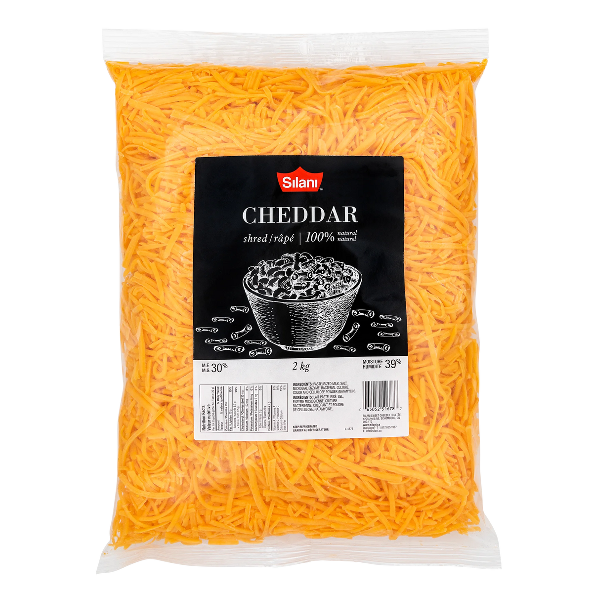 Silani Real Cheddar Shred, 2 kg