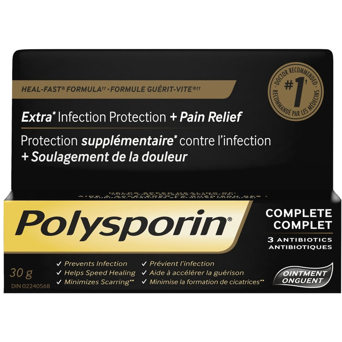 Polysporin Complete Antibiotic Ointment, Heal-Fast Formula, 30 g