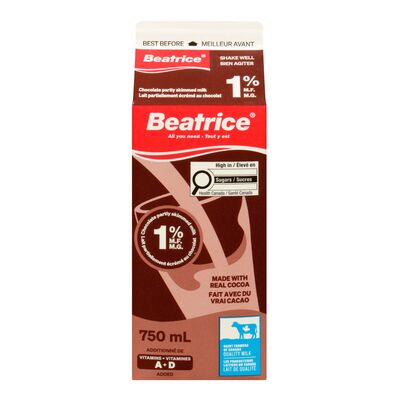 Beatrice 1% Chocolate Milk 750 mL