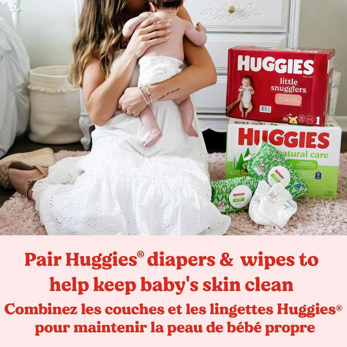 Huggies Natural Care Sensitive Baby Wipes, Unscented, 15 Flip-Top Packs, 960 Count