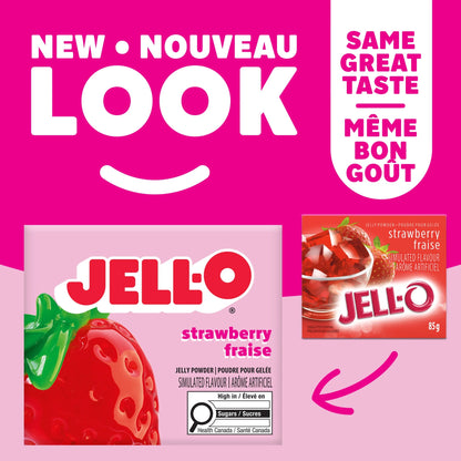 Jell-O Strawberry Jelly Powder Mix, 85 g Box