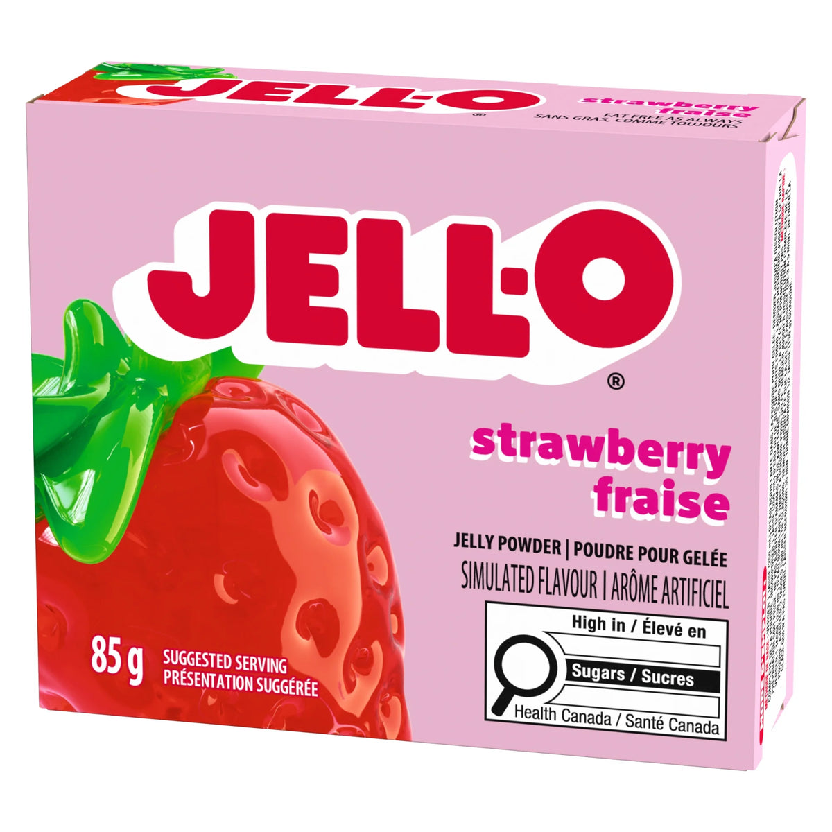 Jell-O Strawberry Jelly Powder Mix, 85 g Box