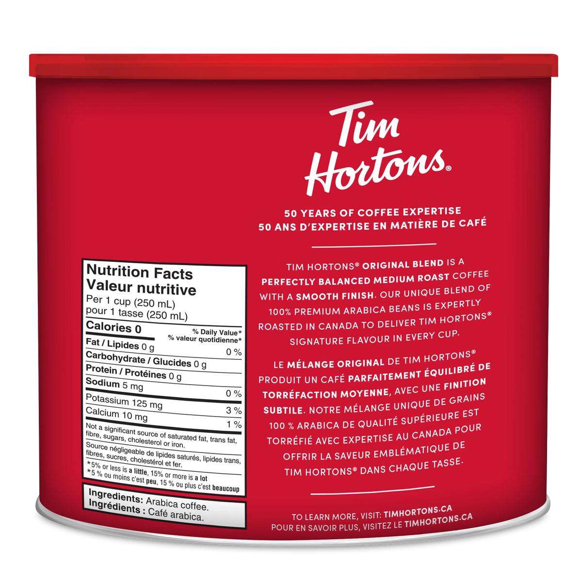 Tim Hortons Original Fine Grind Coffee 875 g