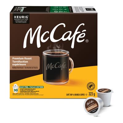 McCafé Premium Medium Dark Roast K-Cup Coffee Pods, 30 count, 323 g
