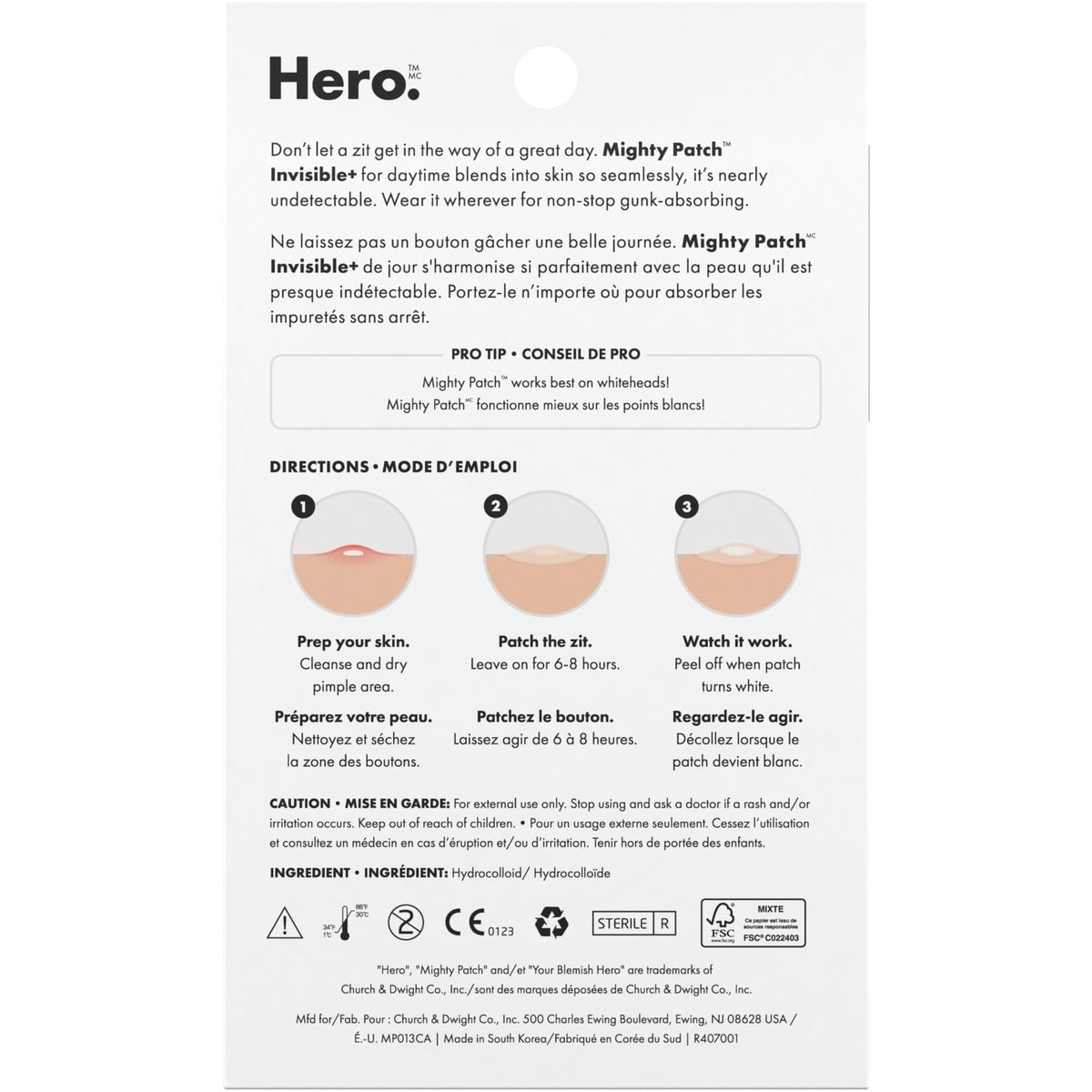 Hero Cosmetics Mighty Patch Invisible+, 24 patches