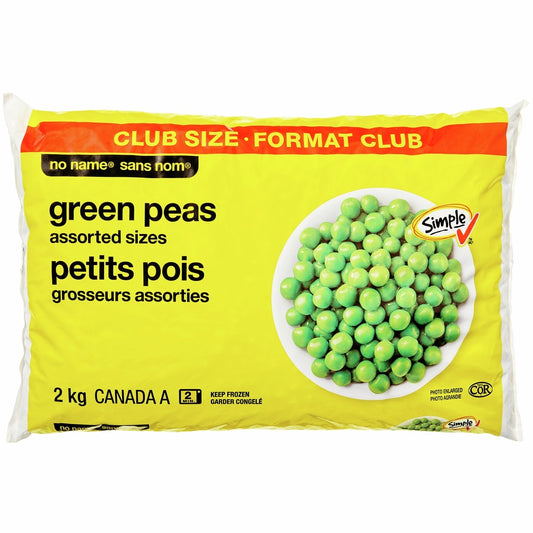 No Name Frozen Green Peas Club Size, 2 kg