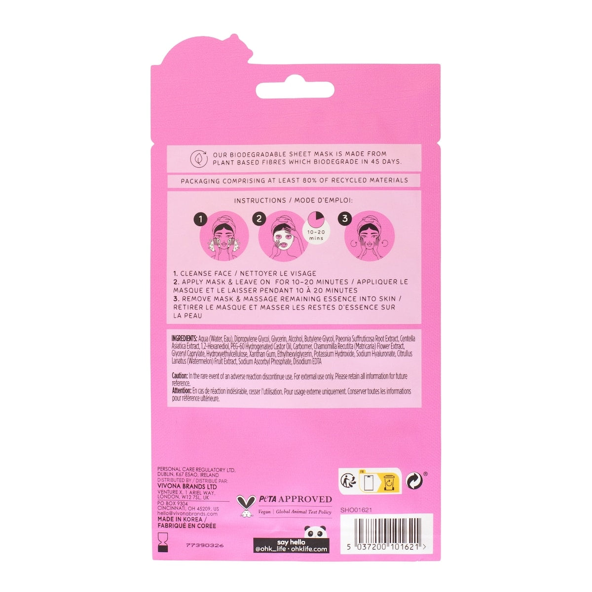 Oh K! Watermelon Sheet Mask, 23 mL