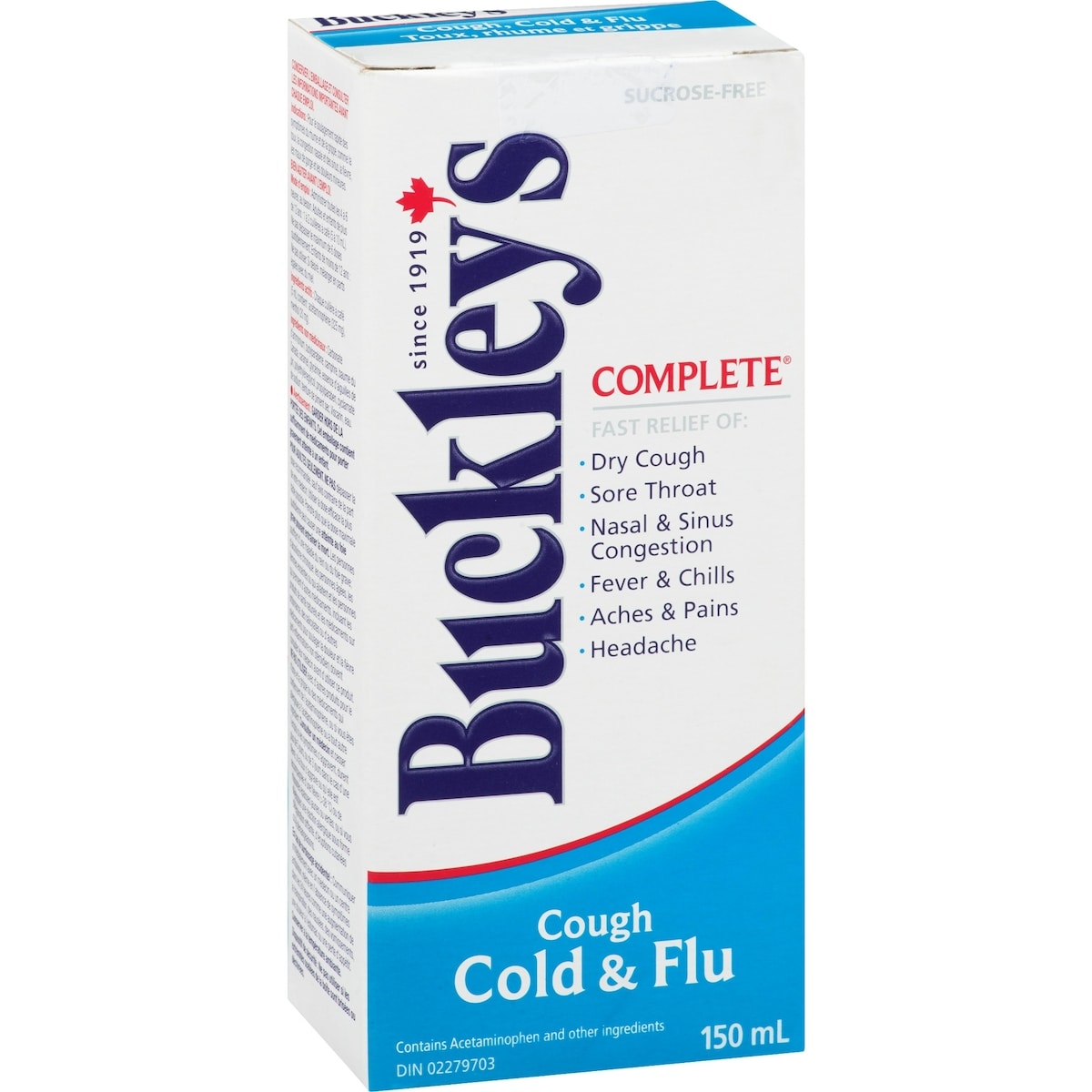 Buckley's Complete Cough Cold & Flu Syrup Sucrose-Free, 150 mL