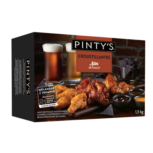 Pinty's Frozen Crispy Chicken Wings, 1.5 kg