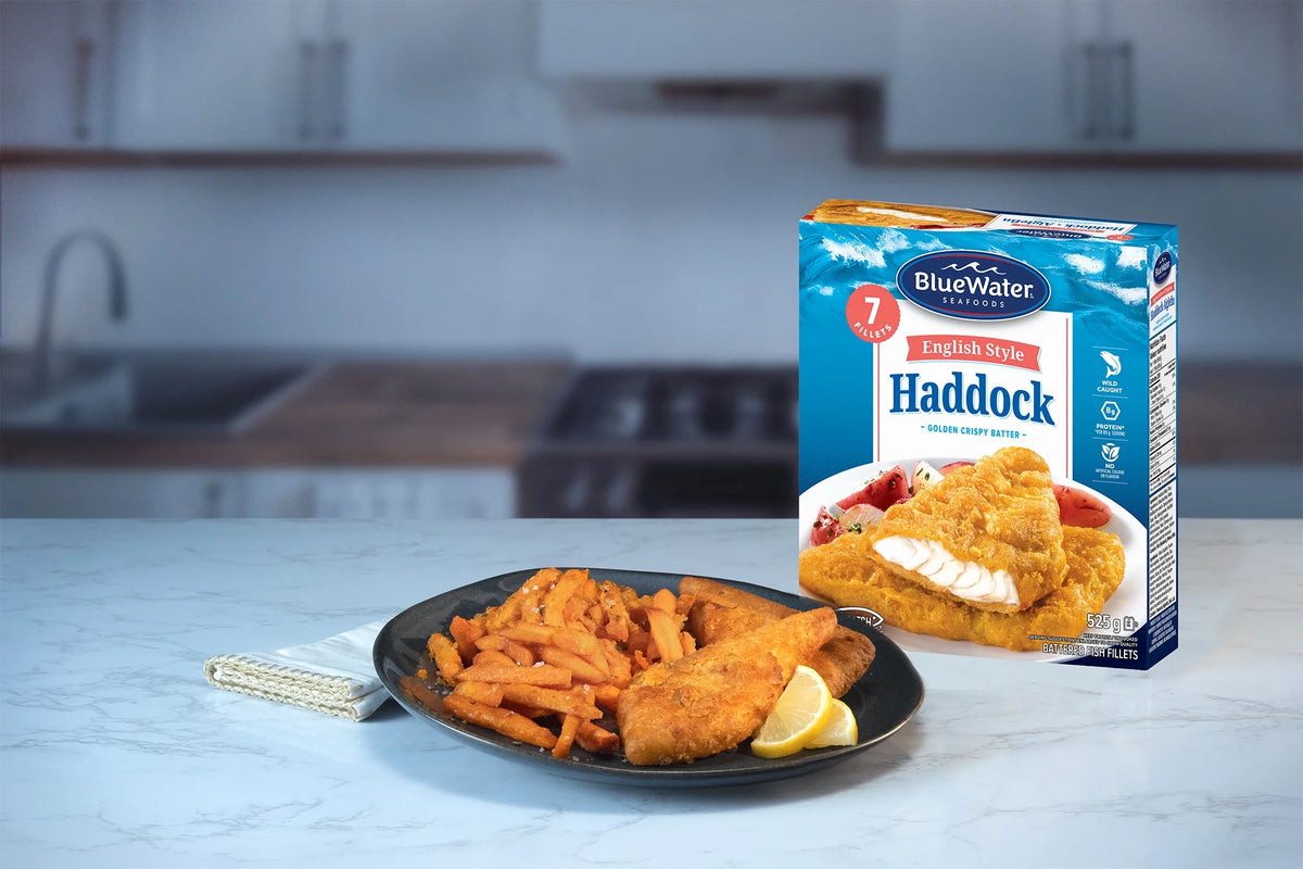 BlueWater Seafoods English Style Haddock, 525 g