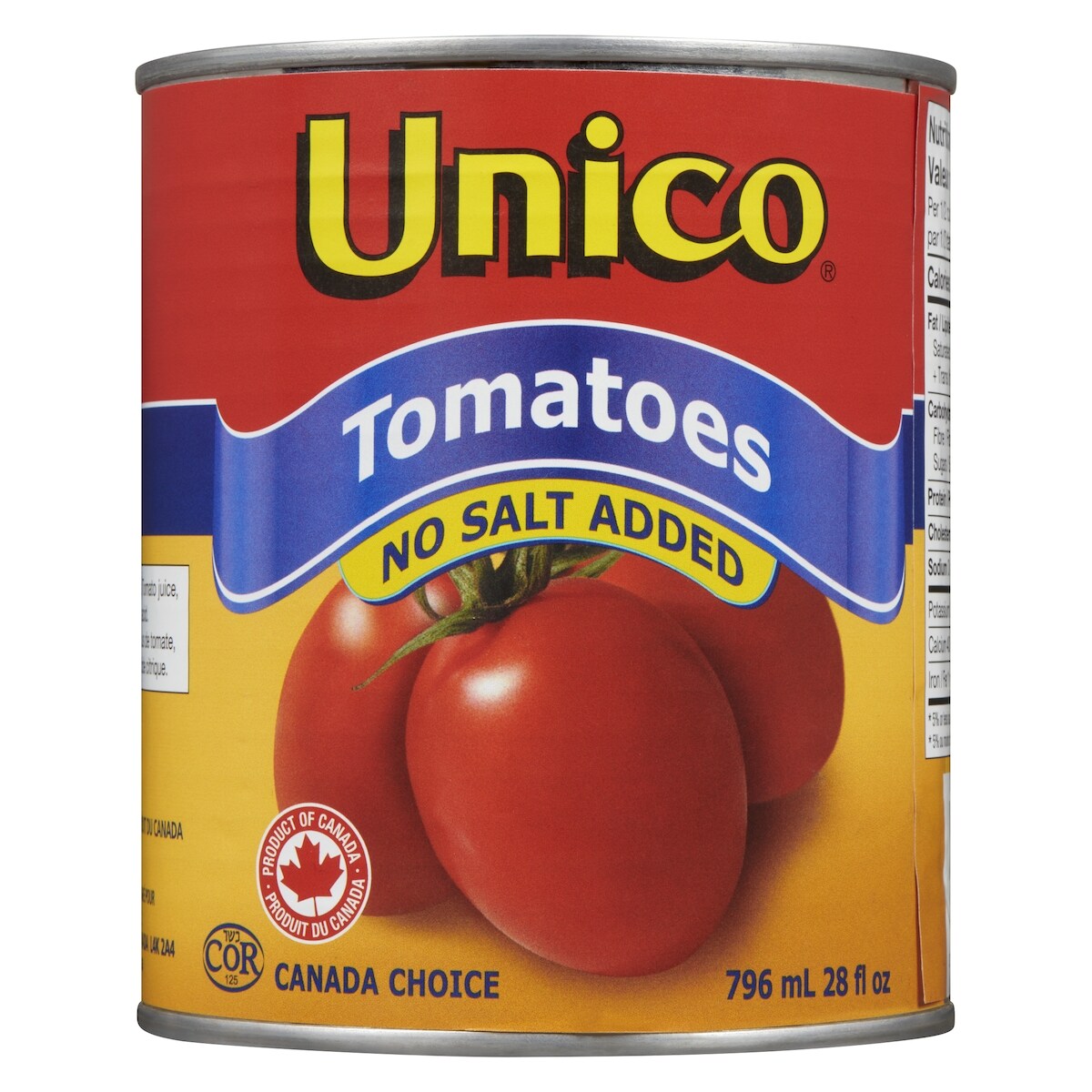 Unico Whole Tomatoes, No Salt Added, 796 mL