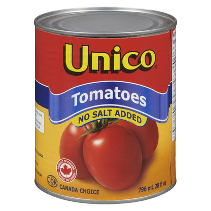 Unico Whole Tomatoes, No Salt Added, 796 mL