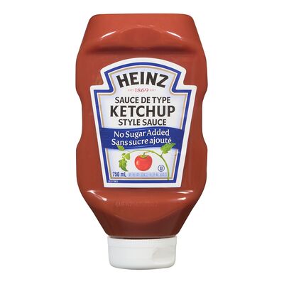 Heinz Tomato Ketchup, No Sugar Added, 750 mL